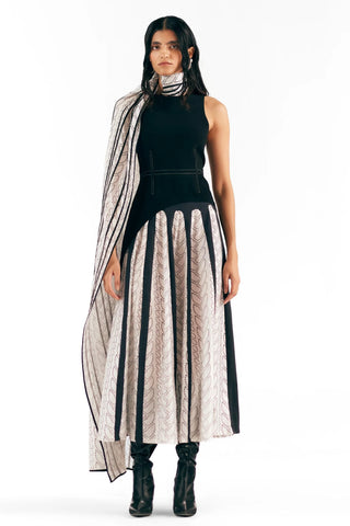Skirt Set Architectural Wear - Ivory Knit Skirt Set by Essé