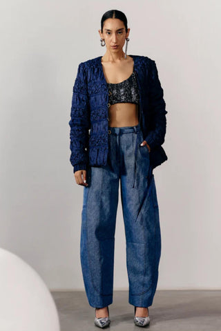 Barrel Pant Trendy Wear - Blue Denim Barrel Pant by Essé