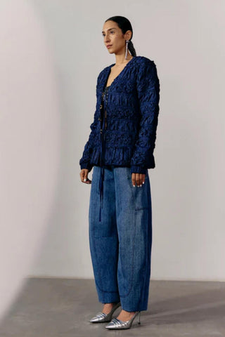Barrel Pant Trendy Wear - Blue Denim Barrel Pant by Essé
