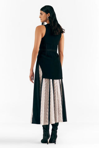 Skirt Set Architectural Wear - Ivory Knit Skirt Set by Essé