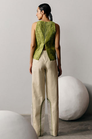 Knit Top Contemporary Wear - Green Knit Top by Essé