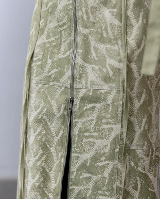 Printed Skirt Artistic Wear - Green Printed Skirt by Essé