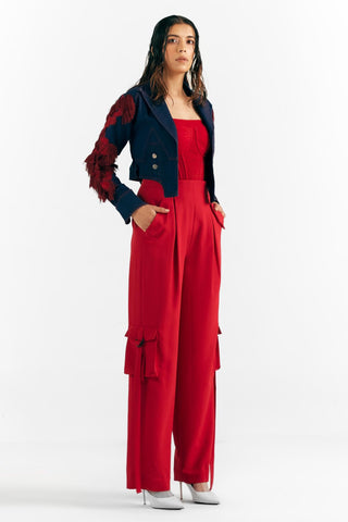 Corset Jumpsuit Bold Wear - Red Crimson Jumpsuit by Essé
