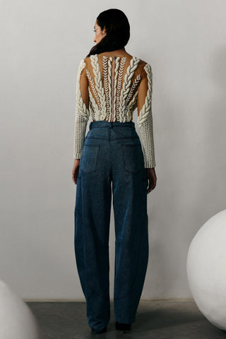 Knit Blouse Elegant Wear - Ivory Knit Blouse by Essé