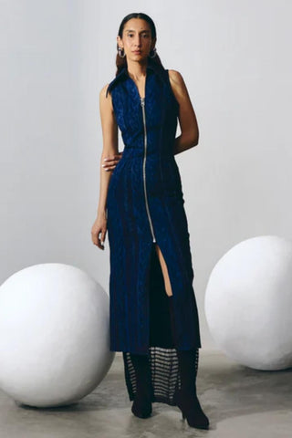 Panelled Dress Modern Denim - Blue Denim Dress by Essé