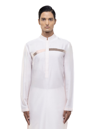 Pink metallic kurta set