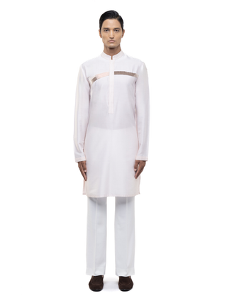 Pink metallic kurta set