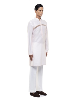 Pink metallic kurta set