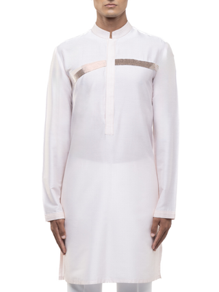 Pink metallic kurta set