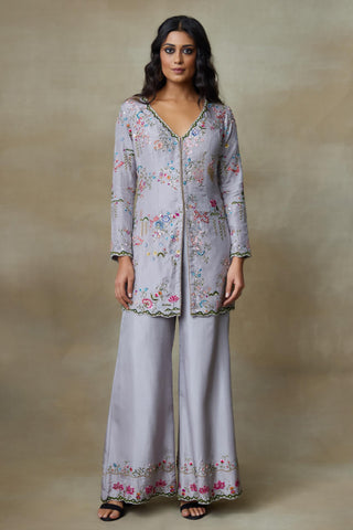 Gray Kurta Set for Indian Wedding – Finch by Shasha Gaba