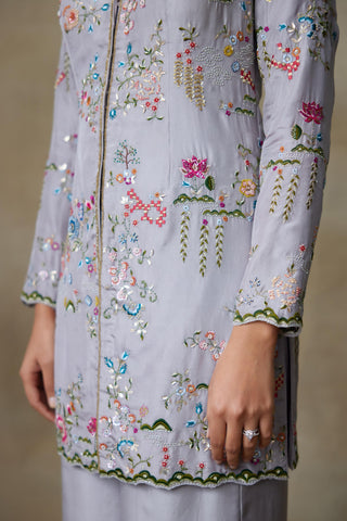Gray Kurta Set for Indian Wedding – Finch by Shasha Gaba