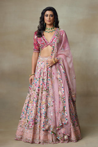 Pink Lehenga Set for Indian Wedding – Falmingo by Shasha Gaba