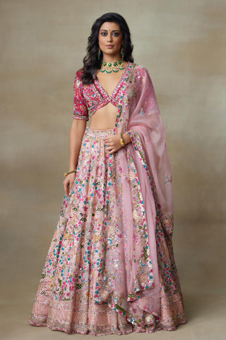 Pink Lehenga Set for Indian Wedding – Falmingo by Shasha Gaba