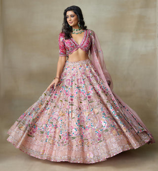 Pink Lehenga Set for Indian Wedding – Falmingo by Shasha Gaba