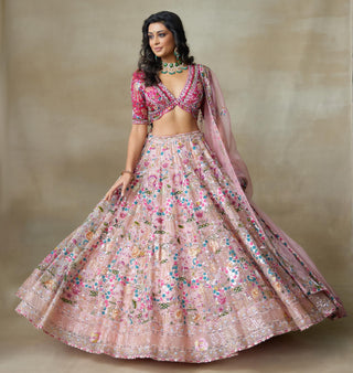 Pink Lehenga Set for Indian Wedding – Falmingo by Shasha Gaba