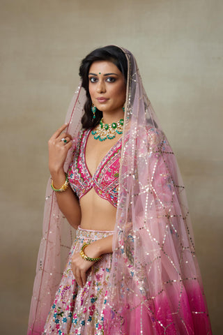 Pink Lehenga Set for Indian Wedding – Falmingo by Shasha Gaba