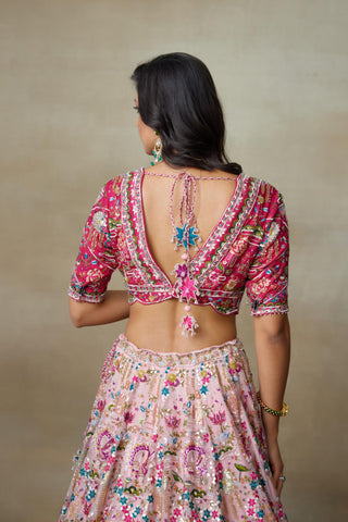 Pink Lehenga Set for Indian Wedding – Falmingo by Shasha Gaba