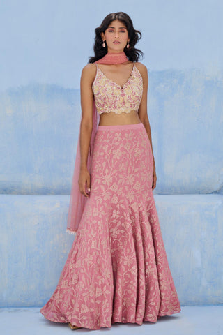 Lehenga Indian Wedding - Pink Fiza Lehenga by Chamee & Palak