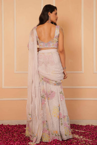 Blue dil se kiara drape saree