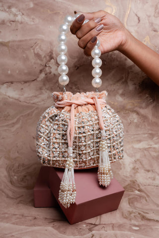 Pink flower bed nano bag