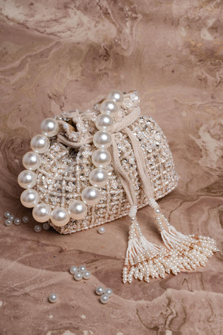 Ivory flower bed nano bag