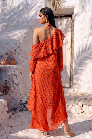 Co-Ord Set for Stylish Occasions – Orange Golden Hour by Nautanky