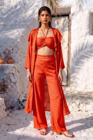 Co-Ord Set for Stylish Occasions – Orange Golden Hour by Nautanky