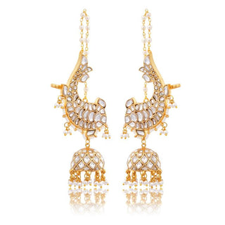 Earrings for Indian Weddings – Gold Gossa Macchi by Amraani