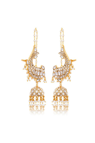 Earrings for Indian Weddings – Gold Gossa Macchi by Amraani