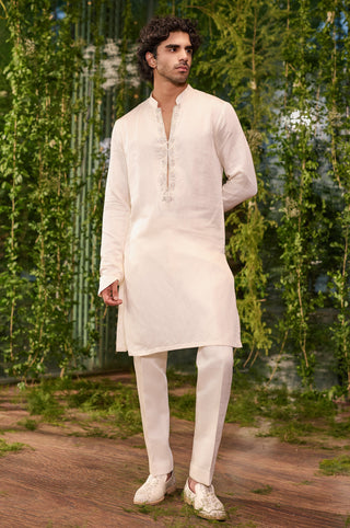 Sherwani Set for Indian Wedding - Ivory Chardi Kala Shvet Agni Sherwani Set by Jigar and Nikita at Mrs. G