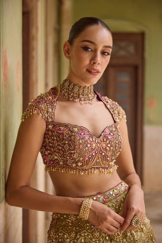 GUL07 Maahira Lehenga by Tamanna Punjabi Kapoor at Mrs. G