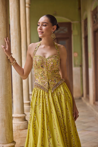 GUL18 Aliyah Lehenga by Tamanna Punjabi Kapoor at Mrs. G