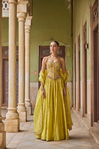 GUL18 Aliyah Lehenga by Tamanna Punjabi Kapoor at Mrs. G