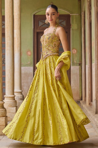 GUL18 Aliyah Lehenga by Tamanna Punjabi Kapoor at Mrs. G