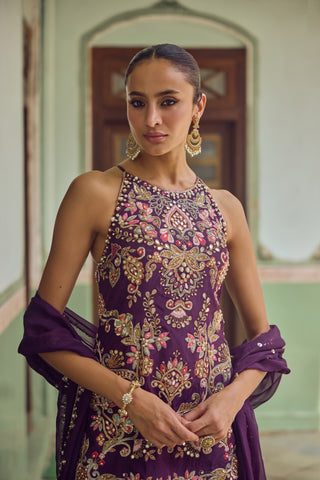 GUL28 Farah Gharara Set by Tamanna Punjabi Kapoor at Mrs. G