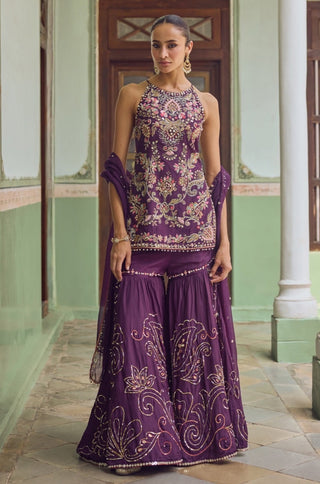 GUL28 Farah Gharara Set by Tamanna Punjabi Kapoor at Mrs. G