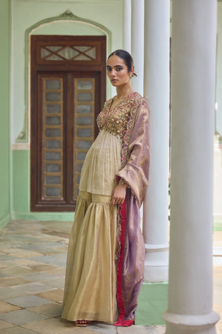 GUL30 Nazia Gharara Set by Tamanna Punjabi Kapoor at Mrs. G
