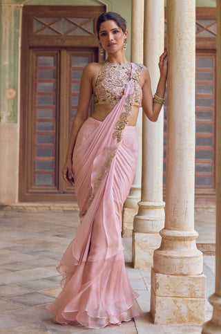 GUL34 Zuni Saree by Tamanna Punjabi Kapoor at Mrs. G