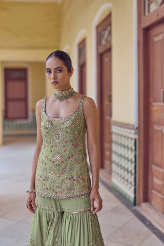 GUL41 Aira Gharara Set by Tamanna Punjabi Kapoor at Mrs. G