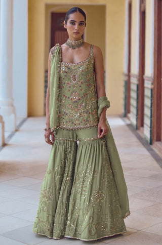 GUL41 Aira Gharara Set by Tamanna Punjabi Kapoor at Mrs. G
