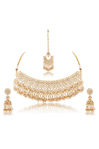 Necklace Set for Indian Weddings – Gold Gulrez by Amraani