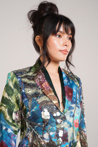 Multicolor Chaya Gaia Blazer Set – Daytime Affair Blazer Set by Advait