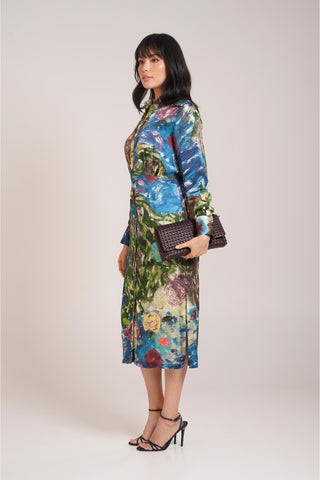 Multicolor Chaya Gaia Shirt Dress – Versatile Daytime Affair Dress by Advait