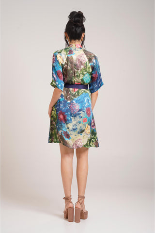 Multicolor Chaya Gaia Short Dress – Trendy Daytime Affair Short Dress by Advait