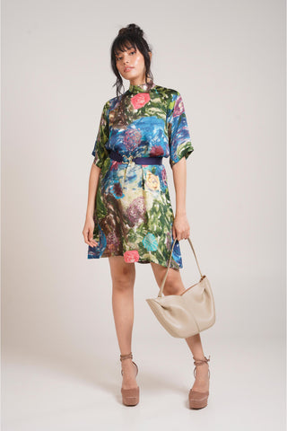 Multicolor Chaya Gaia Short Dress – Trendy Daytime Affair Short Dress by Advait