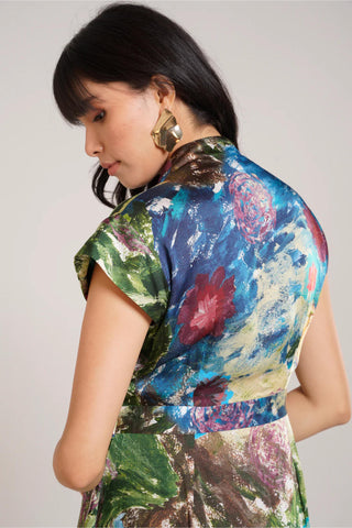 Multicolor Chaya Gaia Midi Dress – Stylish Daytime Affair Midi Dress by Advait