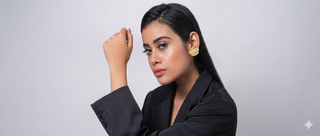 Earring Contemporary Wear - Gold Ginkgo Stone Studded by Putstyle