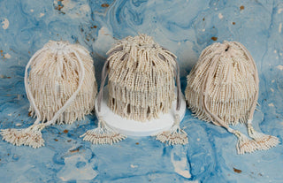 Ivory gilt raindrops bag