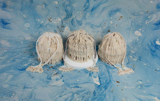 White gilt raindrops bag