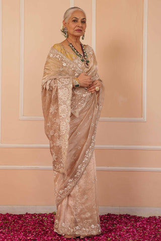 Beige dil se reva saree
